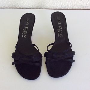 Black Anne Klein NY slip on Sandals